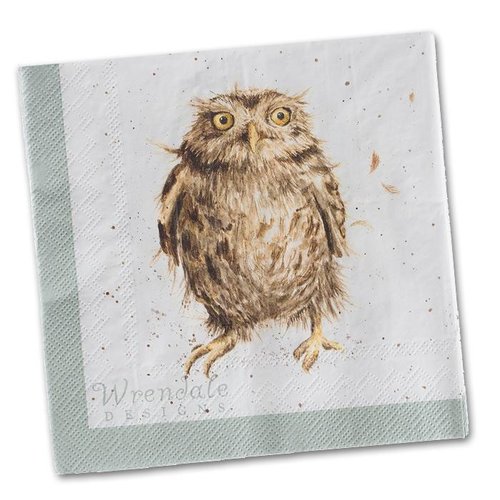 Wrendale Wrendale What A Hoot Napkins Luncheon Wrendale Wrendale What A Hoot Napkins Luncheon
