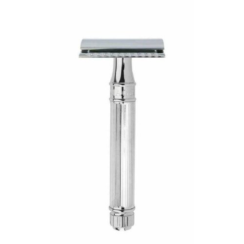 Edwin Jagger Edwin Jagger Double Edge Safety Razor Extra Long Handle Lined Chrome Plated Edwin Jagger Edwin Jagger Double Edge Safety Razor Extra Long Handle Lined Chrome Plated