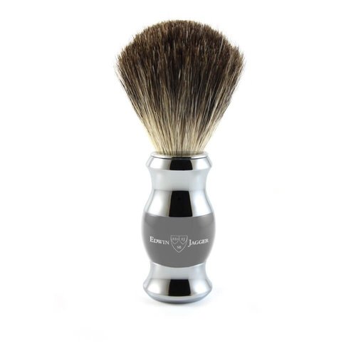 Edwin Jagger Edwin Jagger Shaving Brush, Grey, Pure Badger Edwin Jagger Edwin Jagger Shaving Brush, Grey, Pure Badger