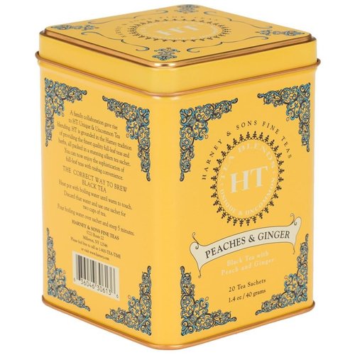 Harney & Sons Harney & Sons Peaches & Ginger 20s Tin Harney & Sons Harney & Sons Peaches & Ginger 20s Tin