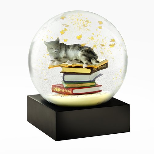 Cool Snow Globes Cool SnowGlobes Cat On Books Cool Snow Globes Cool SnowGlobes Cat On Books