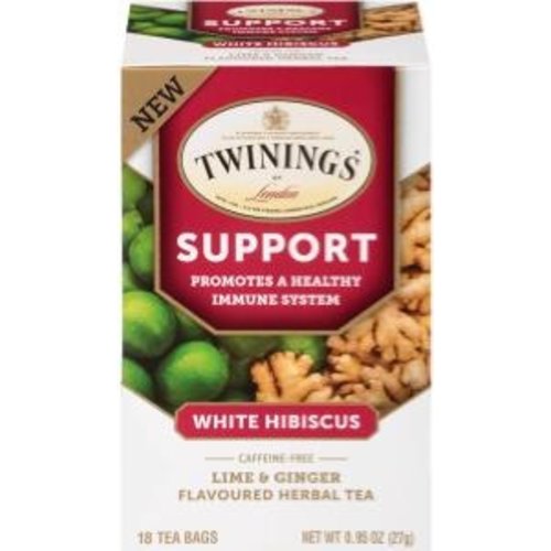 Twinings Twinings 18 CT Support White Hibiscus Lime and Ginger Twinings Twinings 18 CT Support White Hibiscus Lime and Ginger