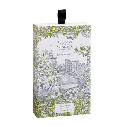 Woods of Windsor Lily of the Valley Box of 3 Soaps Woods of Windsor Lily of the Valley Box of 3 Soaps
