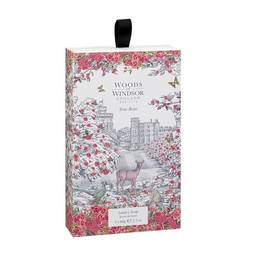 Woods of Windsor True Rose Box of 3 Soaps Woods of Windsor True Rose Box of 3 Soaps