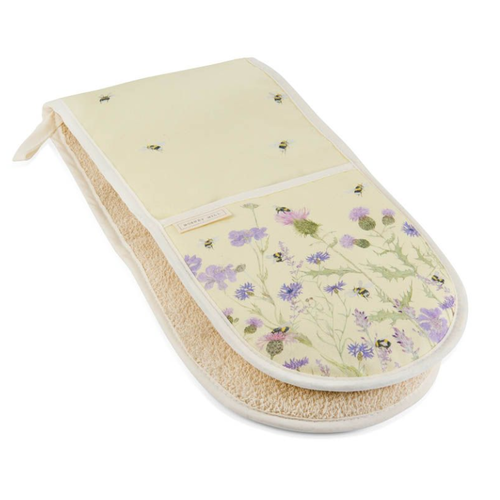 Mosney Mill Mosney Mill Bee and Flower Double Oven Mitts Mosney Mill Mosney Mill Bee and Flower Double Oven Mitts