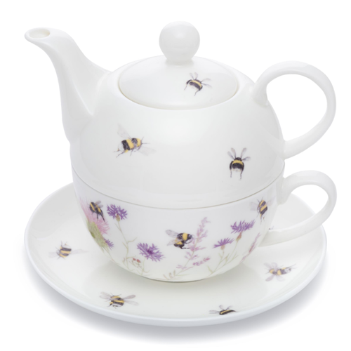 Mosney Mill Mosney Mill Bee and Flower Tea for One Teapot & Cup Mosney Mill Mosney Mill Bee and Flower Tea for One Teapot & Cup