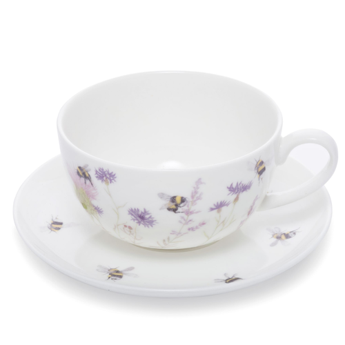 Mosney Mill Mosney Mill Bee and Flower Cup and Saucer Mosney Mill Mosney Mill Bee and Flower Cup and Saucer