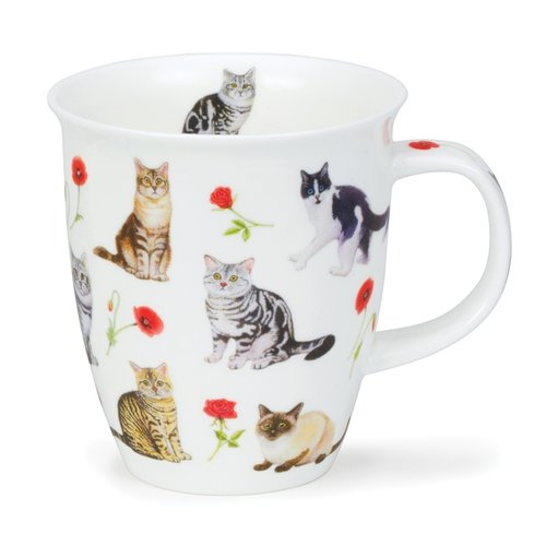 Dunoon Dunoon Nevis Flower Cats Red Mug Dunoon Dunoon Nevis Flower Cats Red Mug