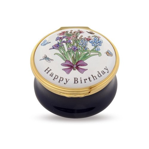 Halcyon Days Halcyon Days Happy Birthday Enamel Box Halcyon Days Halcyon Days Happy Birthday Enamel Box