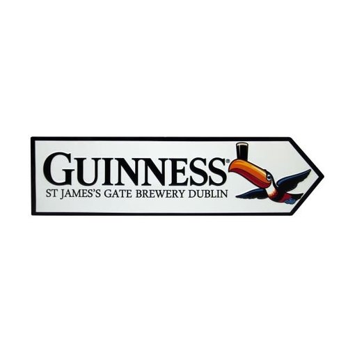 Guinness Metal Road Sign-Toucan St. James Gate Guinness Metal Road Sign-Toucan St. James Gate