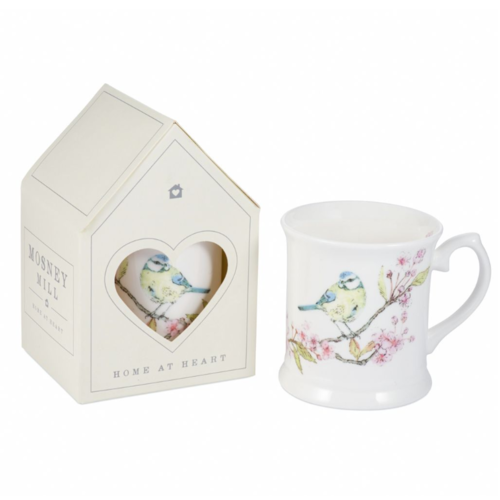 Mosney Mill Mosney Mill Blue Tit on Blossom China Mug (White) Mosney Mill Mosney Mill Blue Tit on Blossom China Mug (White)
