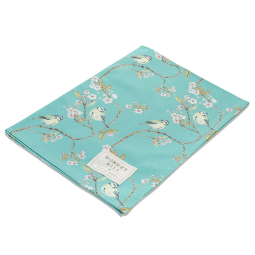 Mosney Mill Mosney Mill Blue Tit on Blossom Ditsy Print Tea Towel (Turquoise) Mosney Mill Mosney Mill Blue Tit on Blossom Ditsy Print Tea Towel (Turquoise)