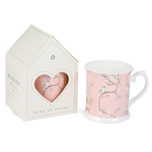 Mosney Mill Mosney Mill Blue Tit on Blossom China Mug (Pink) Mosney Mill Mosney Mill Blue Tit on Blossom China Mug (Pink)