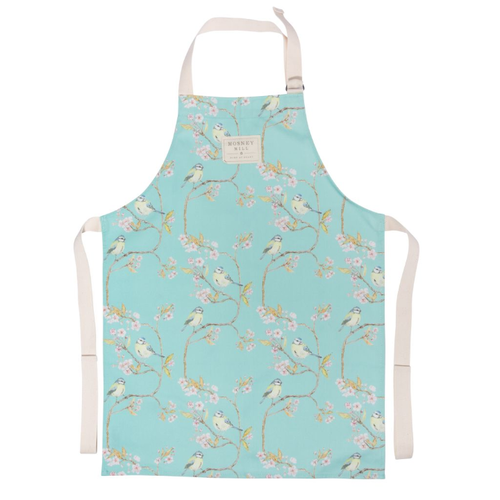 Mosney Mill Mosney Mill Blue Tit on Blossom Ditsy Childs Apron Turquoise Mosney Mill Mosney Mill Blue Tit on Blossom Ditsy Childs Apron Turquoise