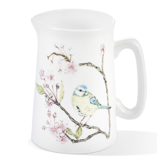 Mosney Mill Mosney Mill Blue Tit on Blossom Bone China Jug (Small) Mosney Mill Mosney Mill Blue Tit on Blossom Bone China Jug (Small)