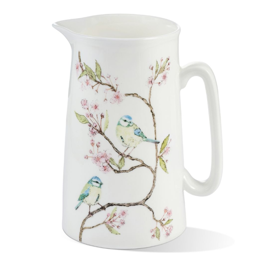 Mosney Mill Mosney Mill Blue Tit on Blossom Bone China Jug (Large) Mosney Mill Mosney Mill Blue Tit on Blossom Bone China Jug (Large)