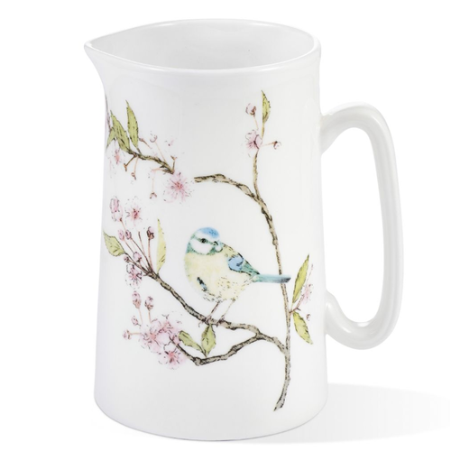 Mosney Mill Mosney Mill Blue Tit on Blossom Bone China Jug (Medium) Mosney Mill Mosney Mill Blue Tit on Blossom Bone China Jug (Medium)