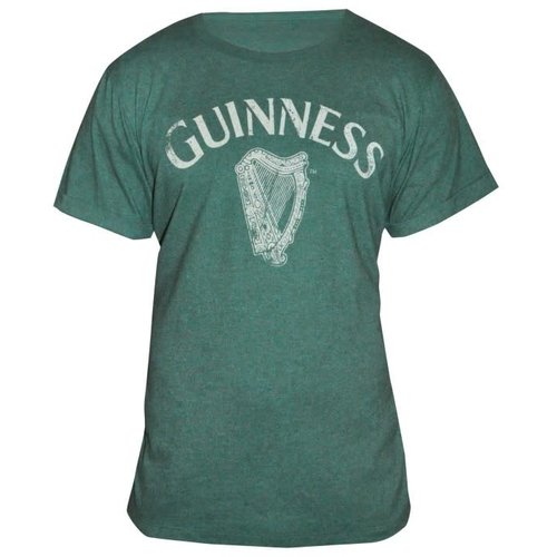 Guinness Guinness Green Vintage Heathered Harp Tee Guinness Guinness Green Vintage Heathered Harp Tee