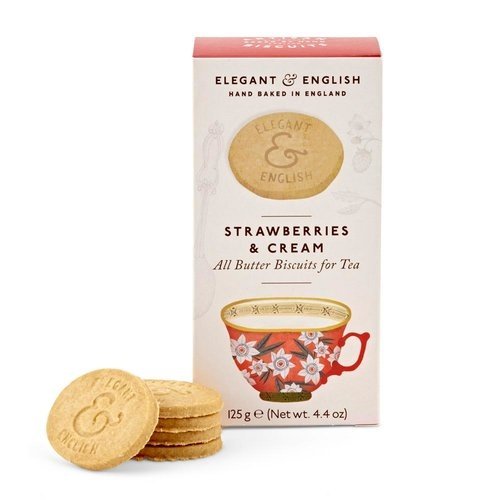 Elegant & English Elegant & English Biscuits - Strawberries & Cream Elegant & English Elegant & English Biscuits - Strawberries & Cream