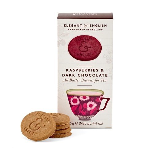 Elegant & English Biscuits - Raspberries & Dark Chocolate Elegant & English Biscuits - Raspberries & Dark Chocolate