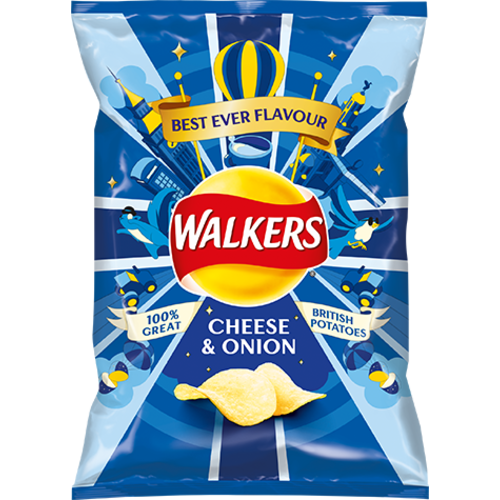 Walker's Walkers Cheese & Onion Crisps Walker's Walkers Cheese & Onion Crisps