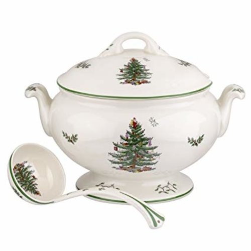 Spode Spode Christmas Tree 75th Anniversary Footed Tureen and Ladle Spode Spode Christmas Tree 75th Anniversary Footed Tureen and Ladle