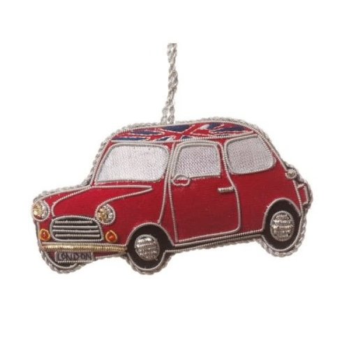 St. Nicolas St. Nicolas Classic Red Mini Car Ornament St. Nicolas St. Nicolas Classic Red Mini Car Ornament