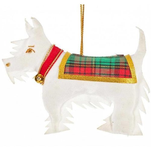 St. Nicolas St. Nicolas Scottie Dog White Ornament St. Nicolas St. Nicolas Scottie Dog White Ornament