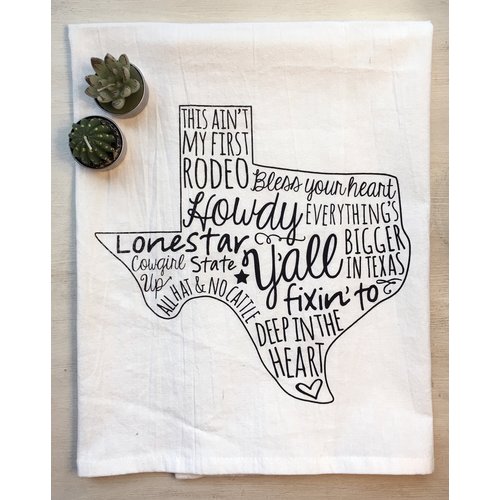 Texas Sayings Tea Towel Texas Sayings Tea Towel