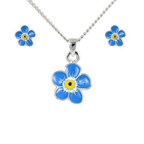 Forget-me-not Pendant and Earrings Forget-me-not Pendant and Earrings