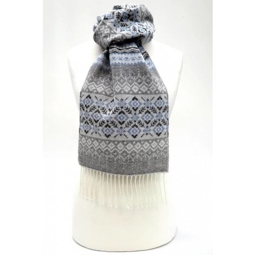 Calzeat Calzeat & Co. Fairisle Bluebell Scarf Calzeat Calzeat & Co. Fairisle Bluebell Scarf