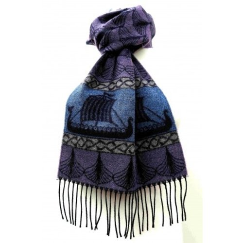 Calzeat Calzeat & Co. Viking Ships Dragon Jacquard Scarf Calzeat Calzeat & Co. Viking Ships Dragon Jacquard Scarf