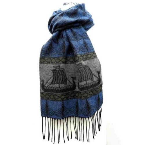 Calzeat Calzeat & Co. Viking Ships Serpent Jacquard Scarf Calzeat Calzeat & Co. Viking Ships Serpent Jacquard Scarf