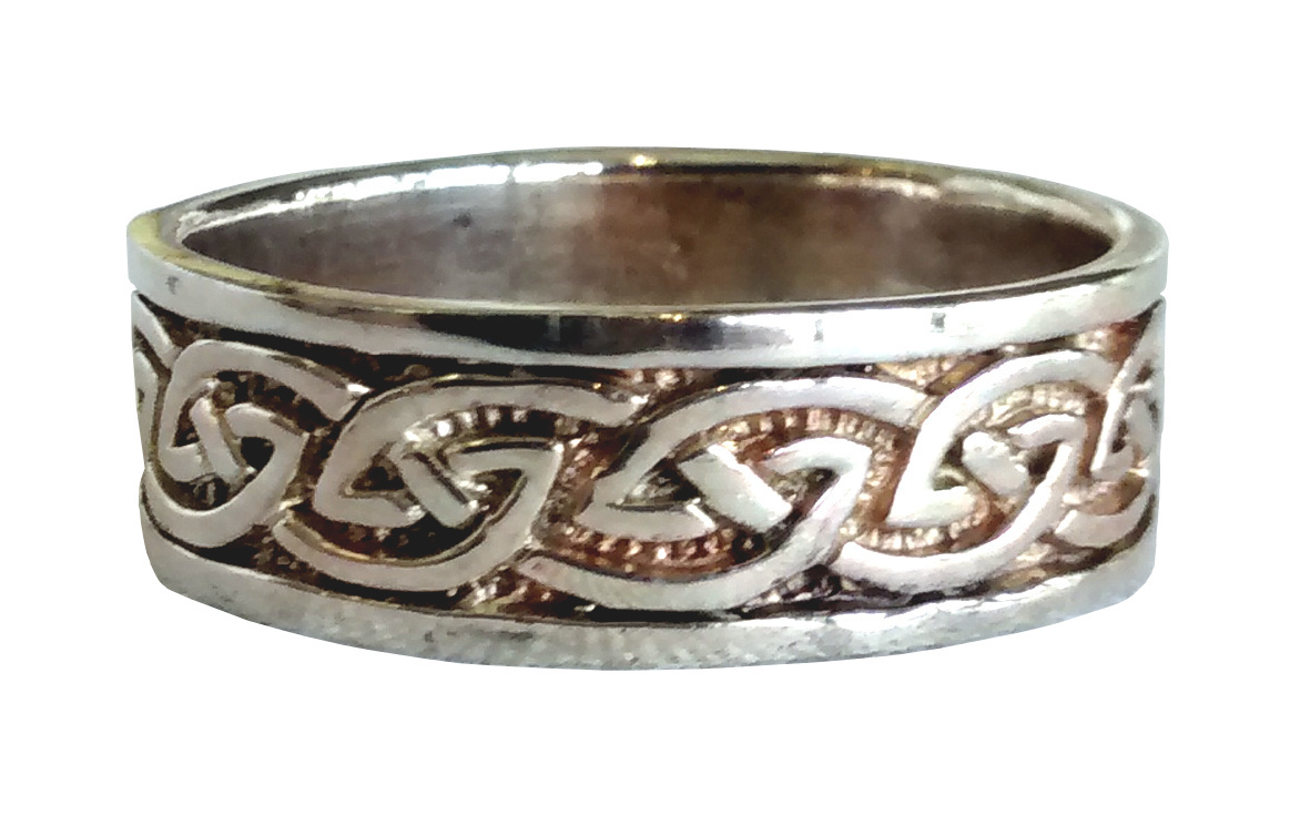 Wide Celtic Knot Ring British Isles