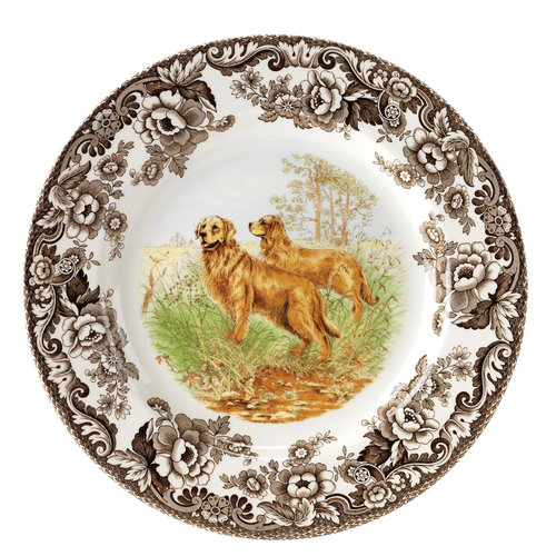 Spode Spode Woodland 20cm Salad Plate Golden Retriever Spode Spode Woodland 20cm Salad Plate Golden Retriever