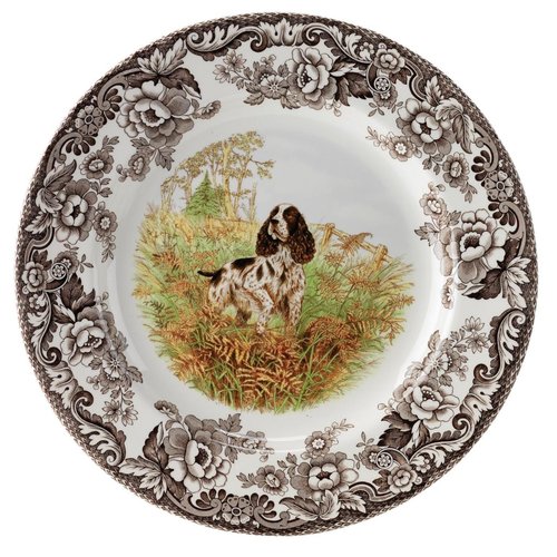 Spode Spode Woodland 20cm Salad Plate Springer Spaniel Spode Spode Woodland 20cm Salad Plate Springer Spaniel