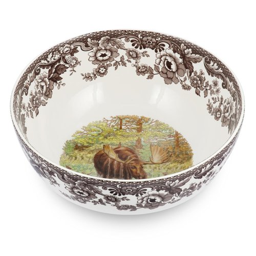 Spode Spode Woodland Round Salad Bowl Moose Spode Spode Woodland Round Salad Bowl Moose