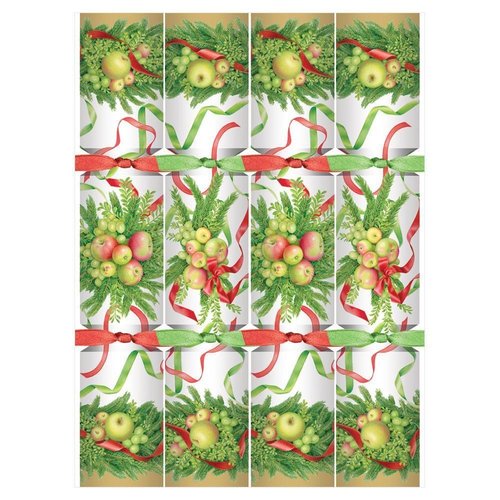 Caspari Apples and Greenery Christmas Crackers Caspari Apples and Greenery Christmas Crackers