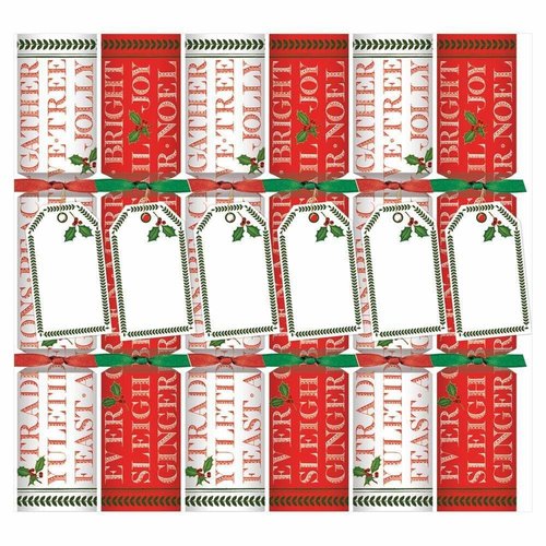 Caspari Caspari Yuletide Cheer Christmas Crackers 6 Count Caspari Caspari Yuletide Cheer Christmas Crackers 6 Count