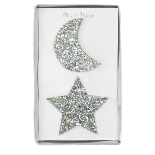 Meri Meri Large Star and Moon Hair Clips Meri Meri Large Star and Moon Hair Clips