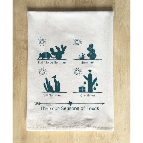 Four Seasons of Texas Tea Towel Four Seasons of Texas Tea Towel