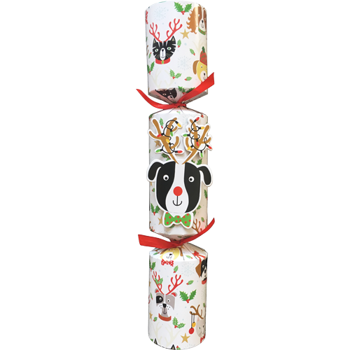 Caspari Caspari Dog With Antlers Pet Toy Christmas Cracker Caspari Caspari Dog With Antlers Pet Toy Christmas Cracker