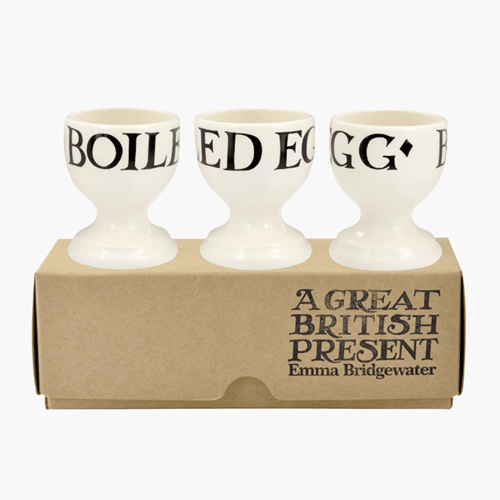 Emma Bridgewater Black Toast Set of 3 Egg Cup Boxed Emma Bridgewater Black Toast Set of 3 Egg Cup Boxed