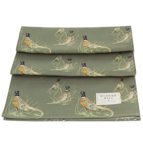 Mosney Mill Mosney Mill Pheasant Table Runner Sage Green Mosney Mill Mosney Mill Pheasant Table Runner Sage Green