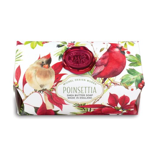 Michel Design Works Poinsettia Large Bar Soap Michel Design Works Poinsettia Large Bar Soap