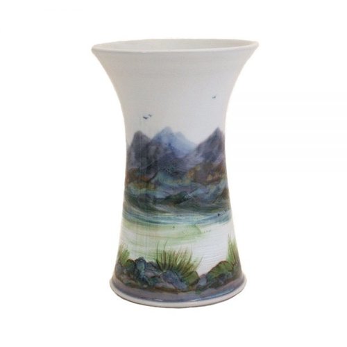 Highland Stoneware Highland Stoneware Medium Landscape Cylinder Vase Highland Stoneware Highland Stoneware Medium Landscape Cylinder Vase