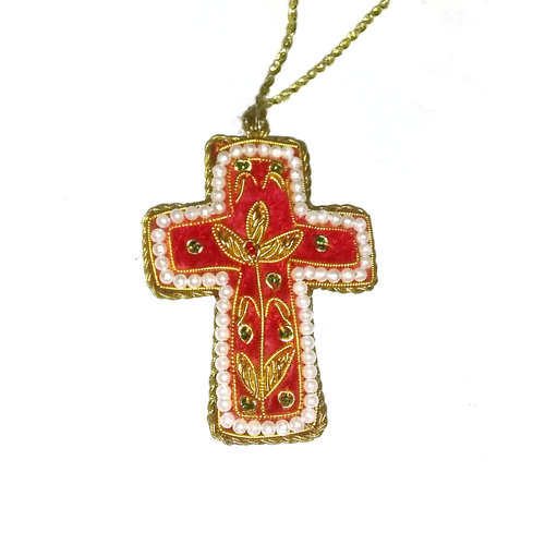 St. Nicolas St. Nicolas Mini Red Cross Ornament St. Nicolas St. Nicolas Mini Red Cross Ornament