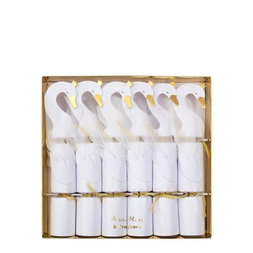 Meri Meri Meri Meri Small Swan Crackers 6 Count Meri Meri Meri Meri Small Swan Crackers 6 Count