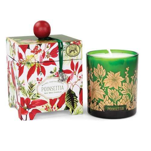 Michel Design Works Michel Poinsettia Wax Candle 14oz Michel Design Works Michel Poinsettia Wax Candle 14oz