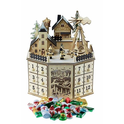 Monochrome Octagon Wooden Advent Calendar Monochrome Octagon Wooden Advent Calendar